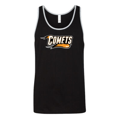 Comets with Mascot Full Color - White Outline - Unisex Jersey Tank Thumbnail