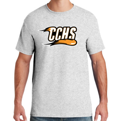 CCHS with Mascot - Orange Outline - Dri Power ® Active 50/50 Cotton/Poly T Shirt Thumbnail