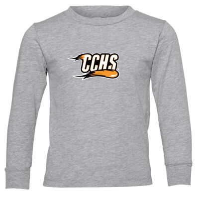 CCHS with Mascot - Orange Outline - Toddler Jersey Long Sleeve T-Shirt Thumbnail