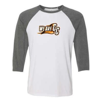 We are CC - Orange Outline - Unisex Three-Quarter Sleeve Baseball Tee Thumbnail