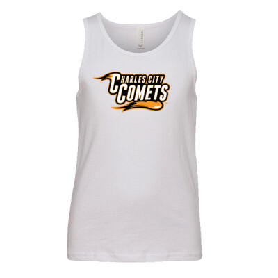 Charles City Comets with Mascot - Orange Outline - Youth Jersey Tank Thumbnail