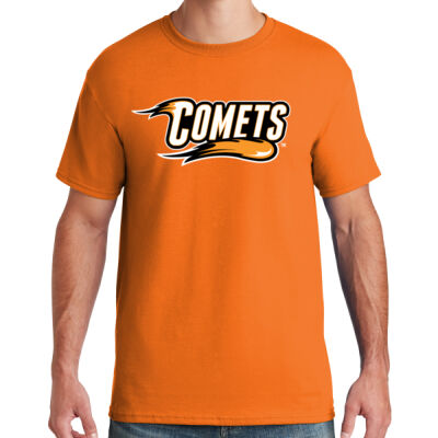 Comets with Mascot Full Color - White Outline - Dri Power ® Active 50/50 Cotton/Poly T Shirt Thumbnail