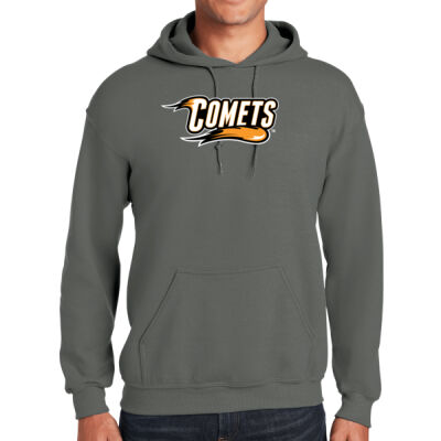 Comets with Mascot Full Color - White Outline - Heavy Blend ™ Hooded Sweatshirt Thumbnail