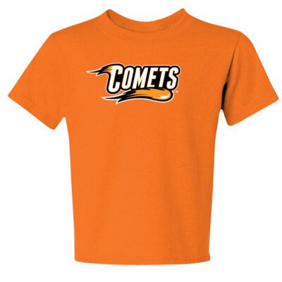 Comets with Mascot Full Color - White Outline - Youth Dri Power ® 50/50 Cotton/Poly T Shirt Thumbnail
